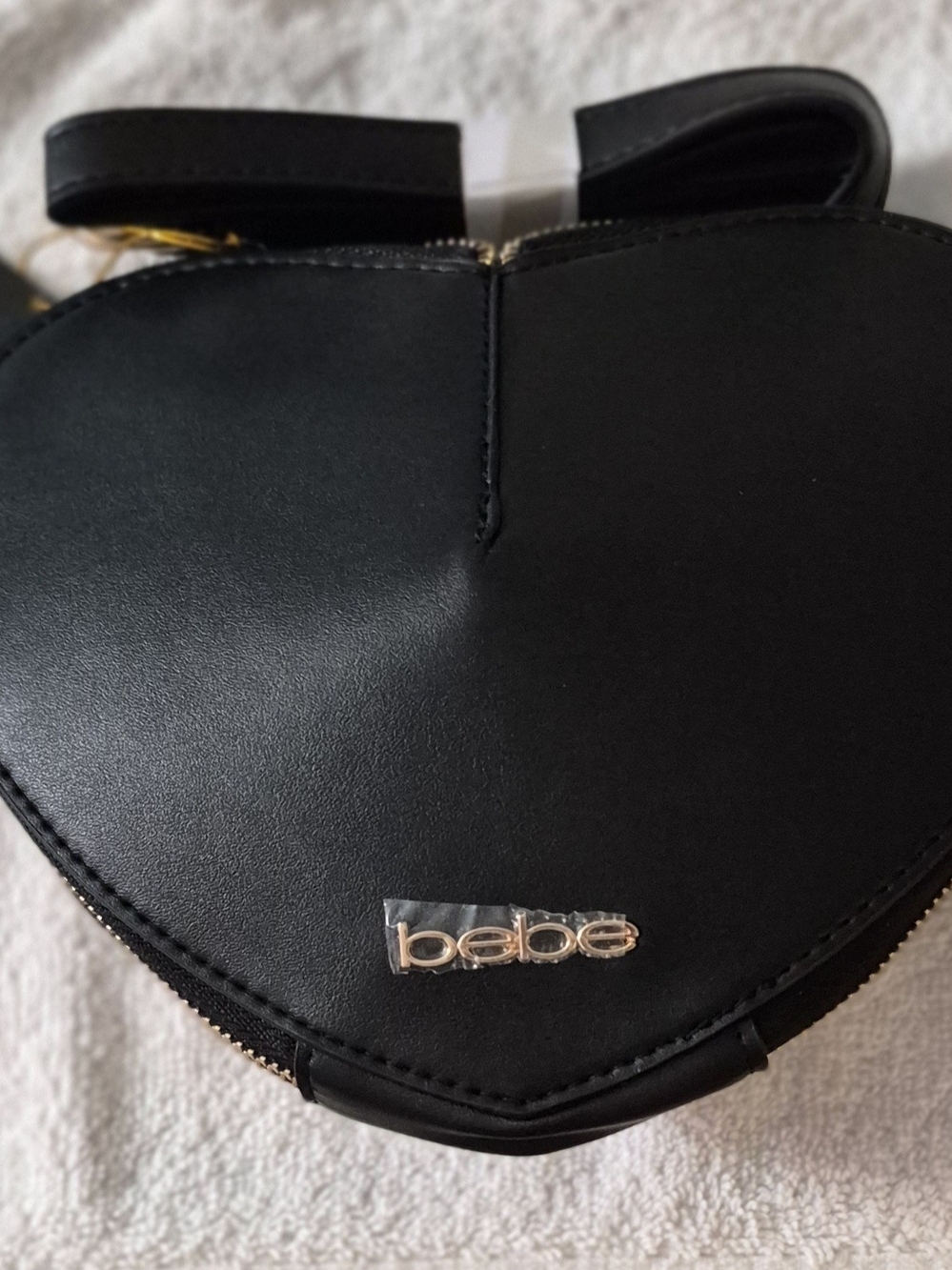 bebe Black Heart Crossbody Bag